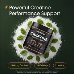 NatureBell Creatine Monohydrate 500g Powder 5000mg – 100 Servings
