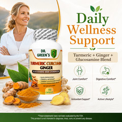 2 Bottles Turmeric Ginger Glucosamine Chondroitin MSM Black Pepper 200 Capsules