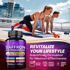 Saffron Ashwagandha – Stress & Anxiety Relief, Boost Stamina, Mood & Metabolism