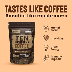 Mushroom Coffee Organic (60 Servings) 10 Mushrooms (Lion’S Mane, Cordyceps, T…