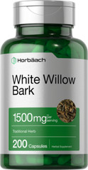 White Willow Bark Capsules | 1500mg | 200 Count | Non-GMO | by Horbaach
