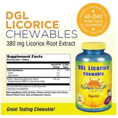 DGL Licorice Chewable Tablets, 380mg, 100ct x2