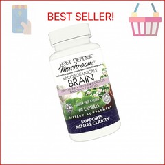 Host Defense MycoBotanicals Brain* Capsules – Brain Support Supplement with Lion