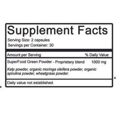 300 SuperFood Green Powder Capsules – 5 Bottles x 60 Each