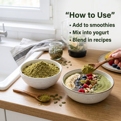 Pumpkin Seed Powder Natural Herbal Supplement Vegan Fiber Rich Superfood