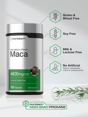 Horbäach Maca Root Capsules for Men and Women | 120 Pills EXP:08/28