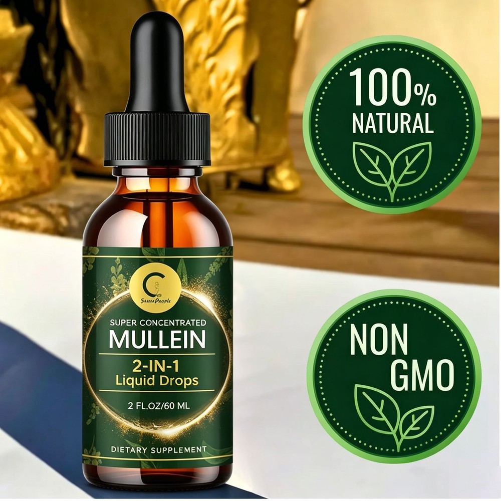 Mullein Leaf Extract Super Concentrated 500 mg 2 FL.OZ/60 ML Lung Cleanse