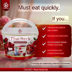 Rose Tea Thai Herb Hormone adjusting tea Balancing intestines Detox 0% sugar