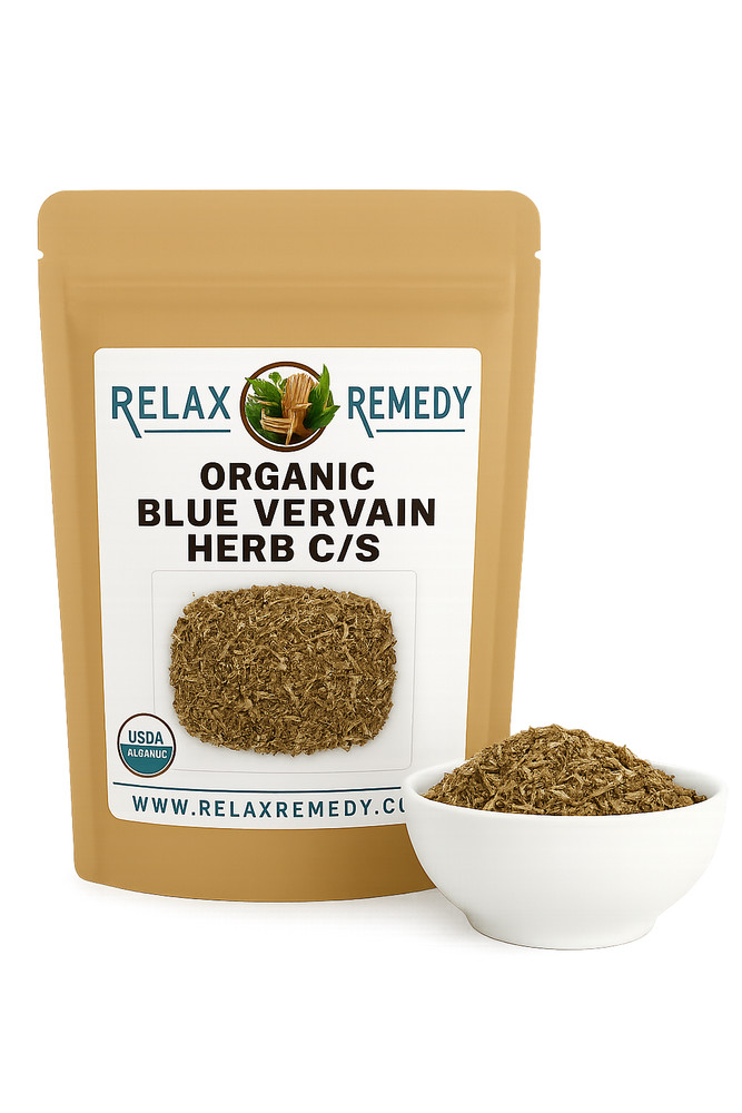 Organic Blue Vervain Herb C/S (Verbena officinalis) Calming & Digestive Support