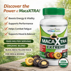 Natural capsules Maca root super food