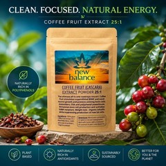 Coffee Fruit Extract Powder 150g. 25:1 | Clean Focused Energy | Nootropic.
