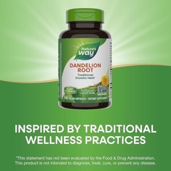 Dandelion Root 1,575 mg per serving Non-GMO Nature’s Way Gluten Free Vegetarian
