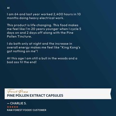 Forest Prana Pine Pollen Extract Capsules – 50:1 Extract – 120 Count Bottle