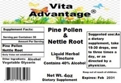 Pine Pollen & Nettle Root Combination Tincture/Extract PICK FREE SAMPLE BELOW