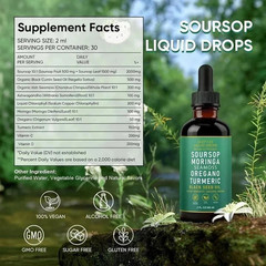 *1 BOTTLE Qizfyzz Soursop Bitters Liquid Drops 10-1 Herb Extracts Overall Health