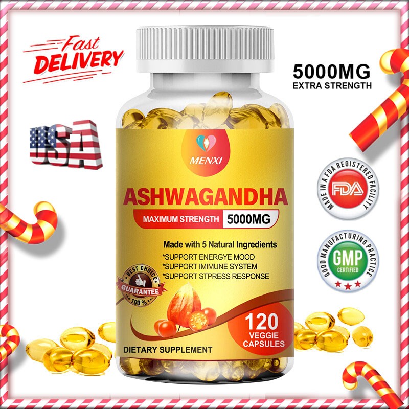 Ashwagandha Capsules – Stress Relief & Cortisol Balance with Alternative 5000mg