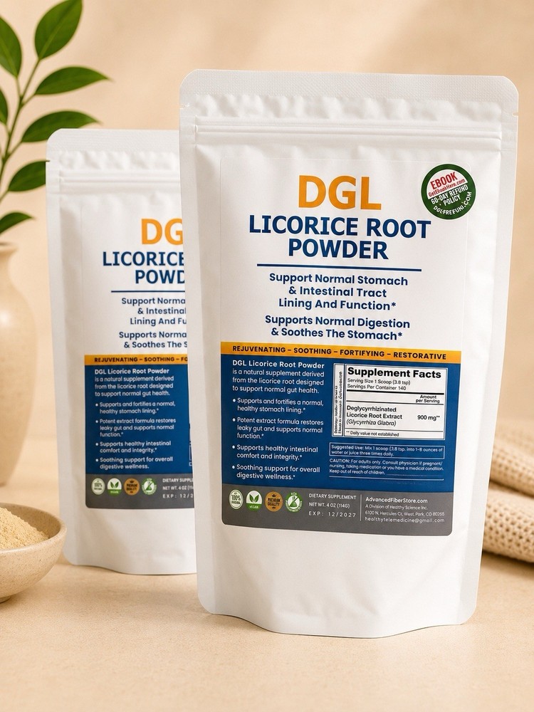 (2 Bags) DGL Licorice Root Powder – Support Digestion & Fortifies Gut Lining NEW