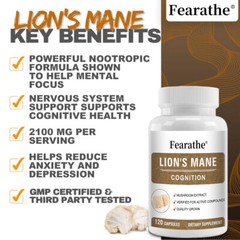 Lions Mane Mushroom extract capsules for Brain Support and Immune Health