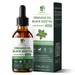 Oil of Oregano with Black Seed Oil&Vitamin Drop Carvacrol Immue Support 60ML