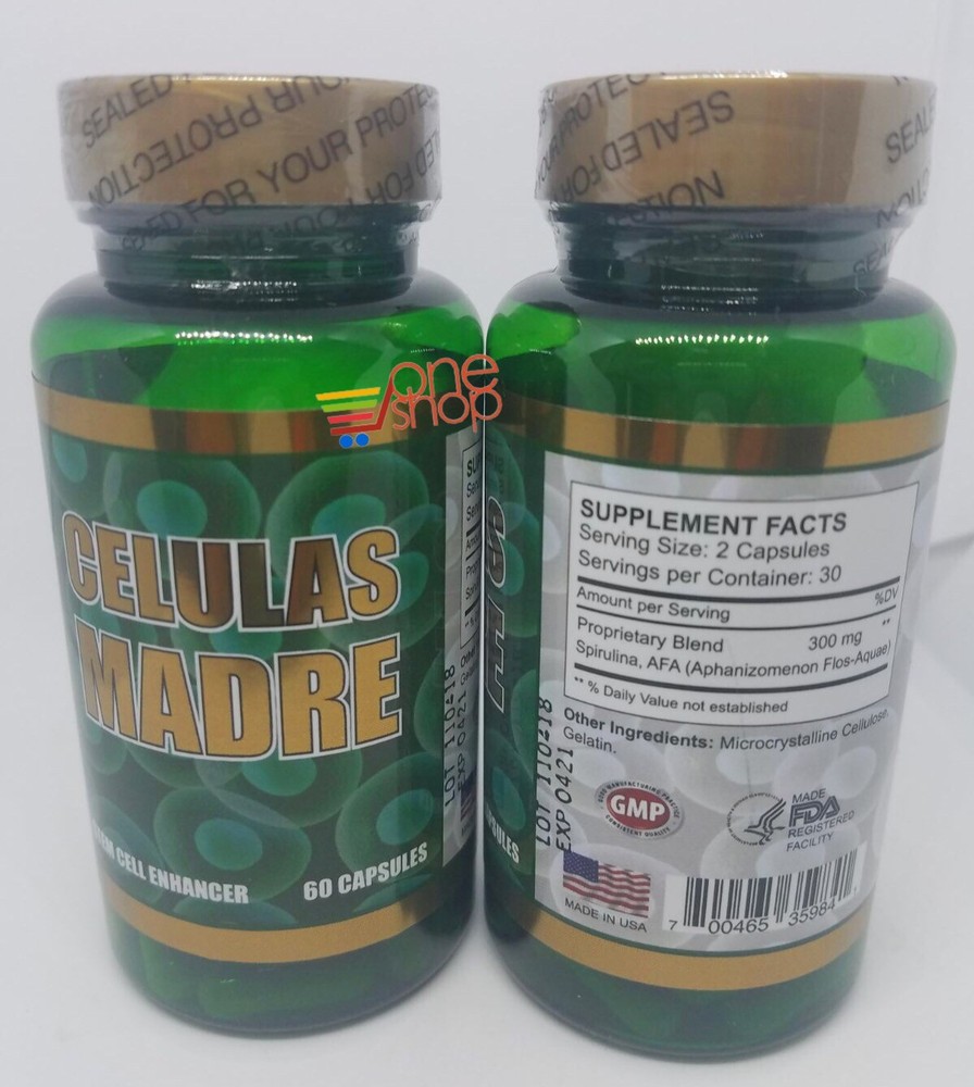 2 CELULAS MADRE STEM CELL ENHANCER 120 CAPSULES REGENERADOR MOBILITY PILLS