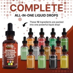 Organic Ceylon Cinnamon Berberine Liquid DropsSupplement with Bitter Melon Extra