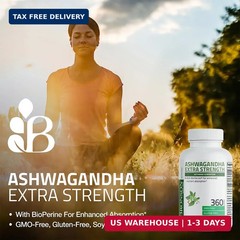 Bronson Ashwagandha Extra Strength Stress & Mood Support 90 Capsules | Vegetaria