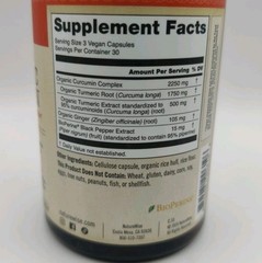 NatureWise Turmeric Curcumin Organic 90 Vegan Capsules Heart Joints 11/2027