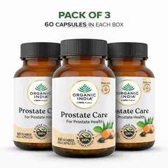 Organic India Prostate Care 60 Veg Capsules Ayurvedic Herbal Men Health 3 Pack