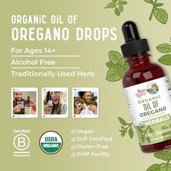MaryRuth Organics Oregano Oil Drops | 6 Month Supply | USDA Organic Oil of