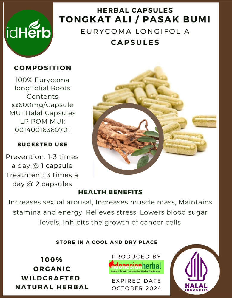 [idHerb] CAPSULES PASAK BUMI – EURYCOMA LONGIFOLIA Natural Organic Herbal FRESH