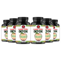 Detox & Cleanse w/ Apple Cider Detox Health and Weight Loss Aid, 6-Pack