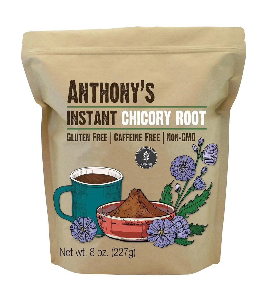Anthony’s Instant Chicory Root, 8 oz, Gluten Free, Caffeine Free, Non GMO, Coffe