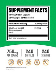 BulkSupplements Olive Leaf Extract – 240 Capsules