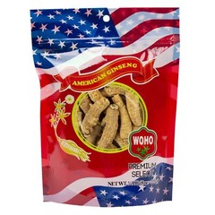 WOHO Cultivated American Ginseng #1308 Half Short Extra Large 8 oz Bag