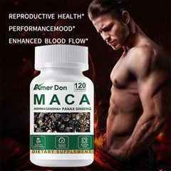 Maca Root Capsules 10000mg, Peruvian Maca Extract for Men & Women 360 Capsules