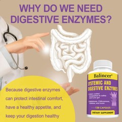 Systemic & Digestive Enzymes Capsules for Healthy Digestive Immune System