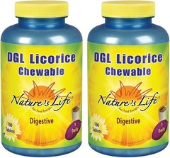 DGL Licorice Chewable Tablets, 380mg, 100ct x2