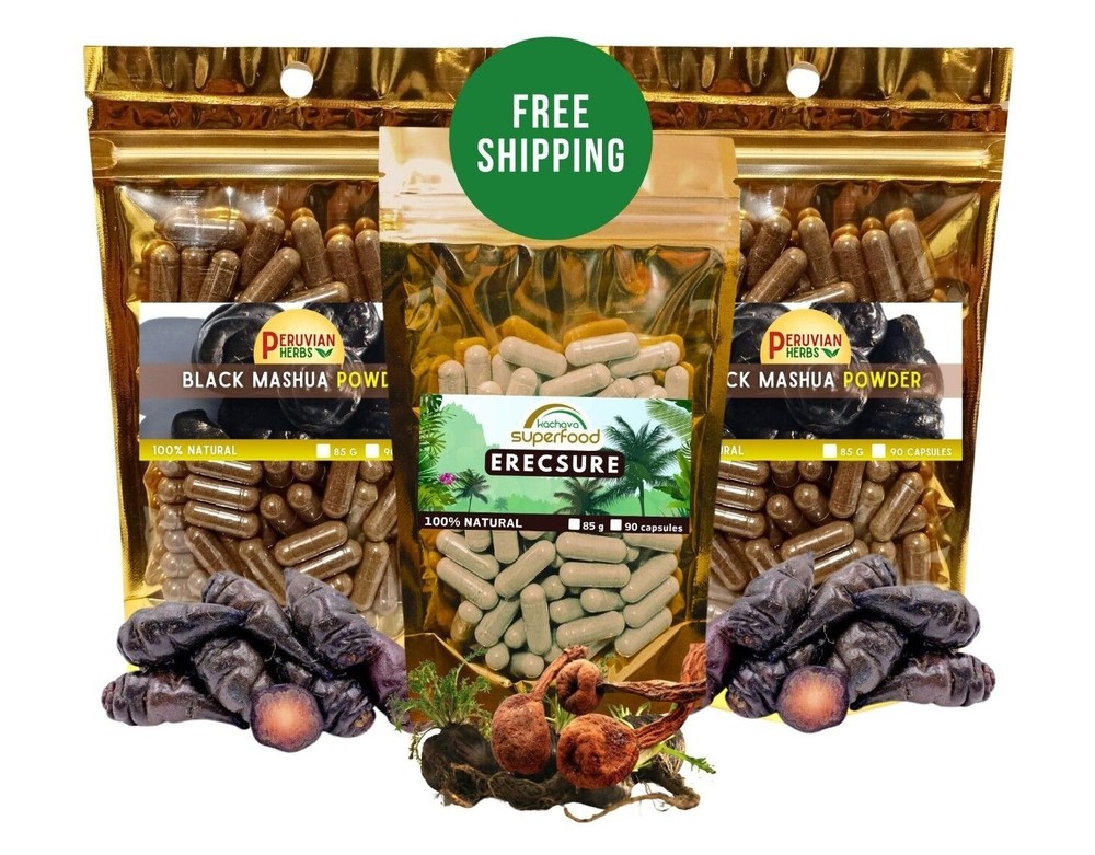 Mashua Capsules + Erecsure – FREE Shipping –