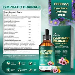 Organic Lymphatic Drainage Drops, Lymphatic Drainage Supplement for Healthy L…
