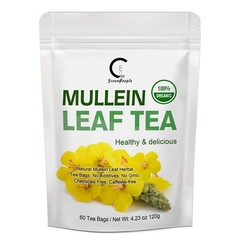 Mullein Leaf Extract Natural Herbal Lung Cleanse Tea for Lung Health 60D