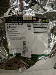 Organic Cut & Sifted Hawthorn Leaf & Flower, 16 oz (453 g) BB 11/2027