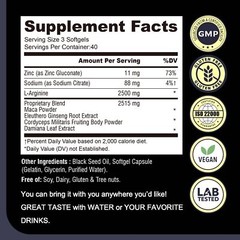 Maca Capsules – with L-Arginine, Supports Energy Desire Stamina Performance