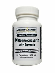 60 Diatomaceous Earth with Turmeric Capsules – Joint Pain, Detox, Antioxidants