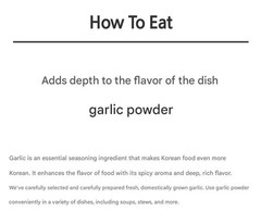100% Natural Garlic Powder 300g Korean Medicinal Powder Herbal Powder NEW