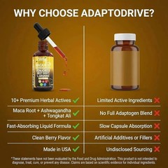 Clean Nutra Multi Herbal Liquid Drops Organic Maca Root Adaptogen Blend Daily