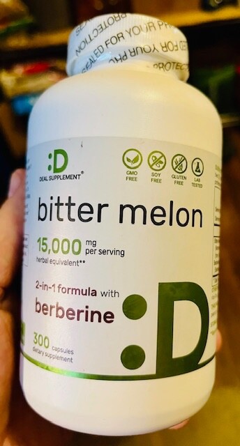 Deal Supplement BITTER MELON with BERBERINE – 300 Caps/15,000mg Per Serving NIB!