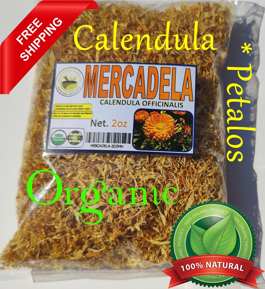 Mercadela flor, Calendula, Flor de Calendula, Calendula flower, Marigold 2oz