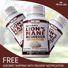 360 X PILLS LIONS MANE MUSHROOM EXTRACT ORGANIC BRAIN HEALTH MEMORY FOCUS RECALL