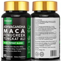 Maca Capsules – Energy & Endurance, Men’s Muscle Health, Testosterone Booster