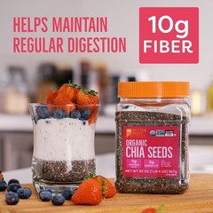 BetterBody Foods Organic Chia Seeds 1.25 lb Non-GMO Superfood